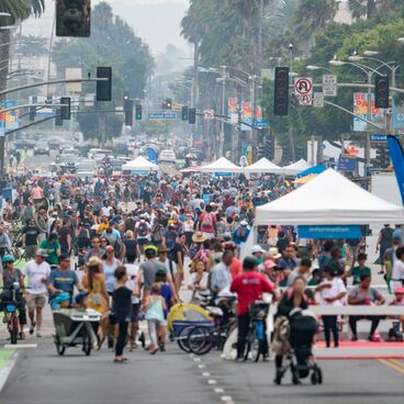 Crowd of people at COAST Open Streets Festival 2018