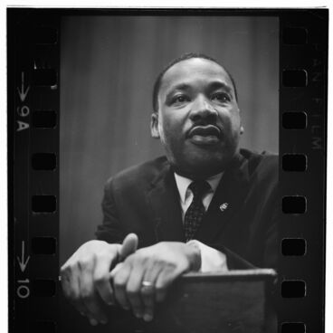 Martin Luther King, Jr. at podium photo from Library of Congress