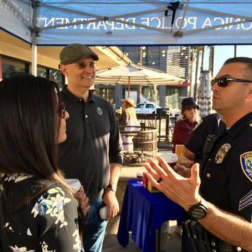 Officer Speaking with Residents