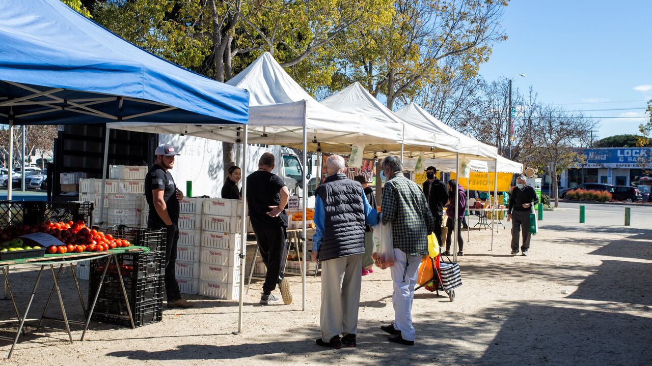 Patrons Shopping at Virginia Park Farmers' Market