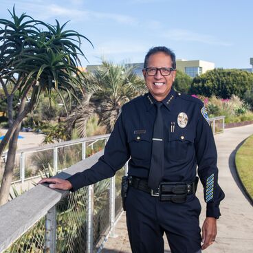 Police Chief Ramon Batista in Tongva Park