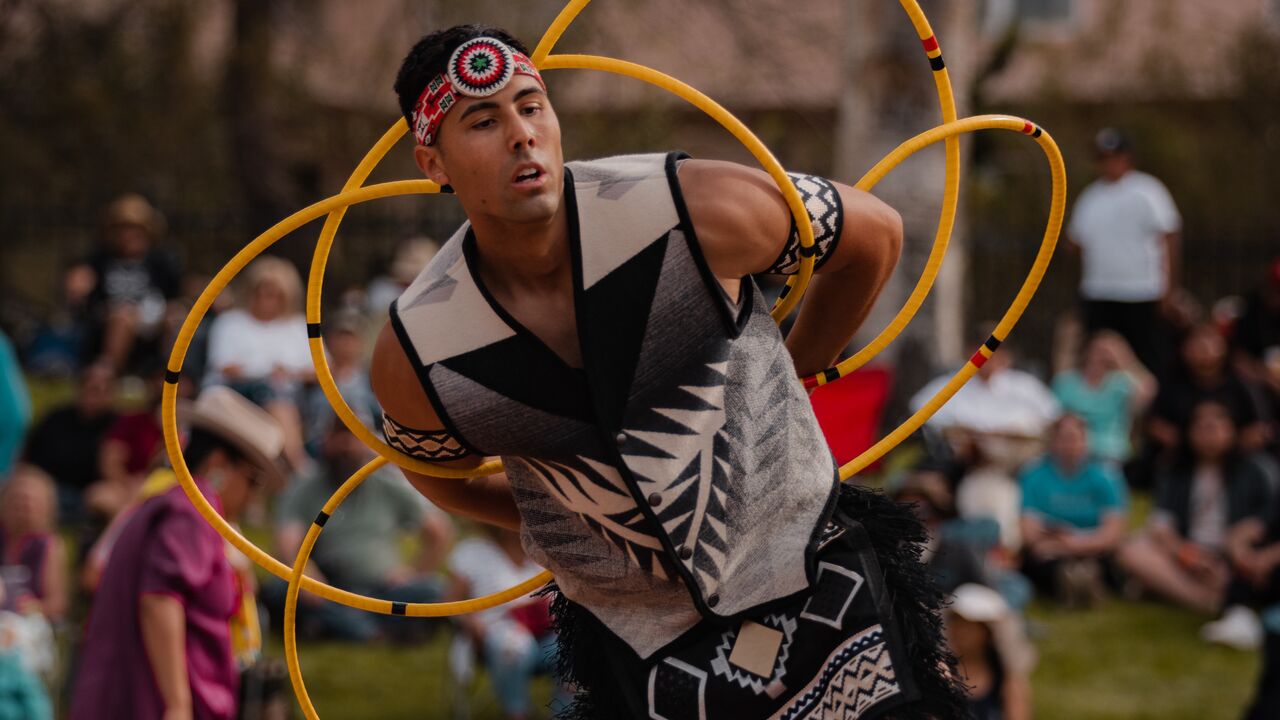 Eric Hernandez Hoop Dancer Photo for Americana in the Park 2022
