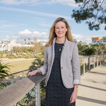 Chief Resiliancy Officer Lindsay Call Standing in Tongva Park